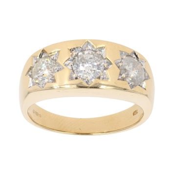 18ct Yellow Gold 1.50ct Diamond Signet Ring