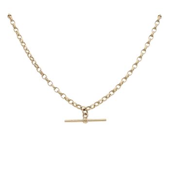 9ct Yellow Gold Belcher T-Bar Chain 24"