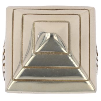9ct Yellow Gold Pyramid Patterned Signet Ring