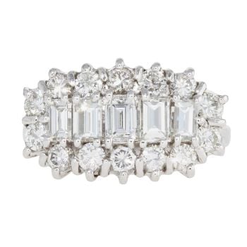 18ct White Gold 2.00ct Diamond Cluster Ring