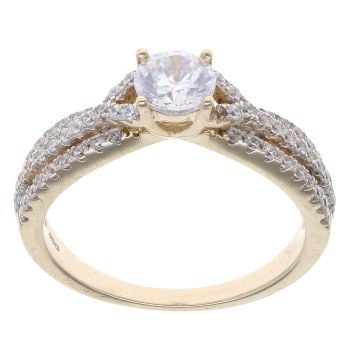 9ct Yellow Gold Cubic Zirconia Ring