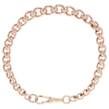 9ct Rose Gold Rollerball Bracelet 8.5"