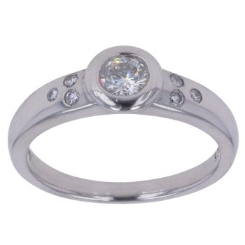18ct White Gold 0.33ct Diamond Solitaire Ring