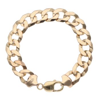 9ct Yellow Gold Curb Bracelet 8"