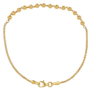 22ct Yellow Gold Bead Bracelet 7"