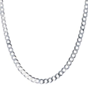 Silver Curb Chain 30"