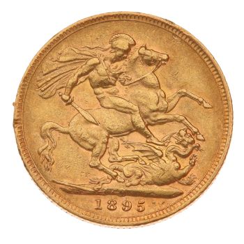 1895 Victoria Old Head Australia Full Sovereign Coin