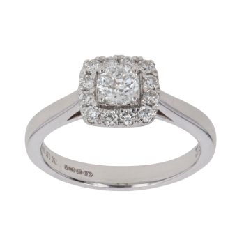 18ct White Gold 0.50ct Brilliant Cut Diamond Cluster Ring