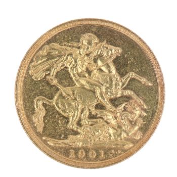 1901 Victoria Old Head Australia Full Sovereign Coin
