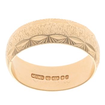9ct Yellow Gold 6mm Wedding Band
