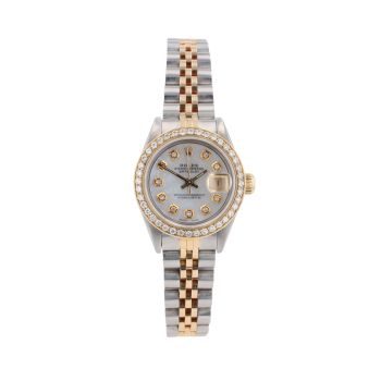Rolex Custom Datejust Pre Owned Watch Ref 69173