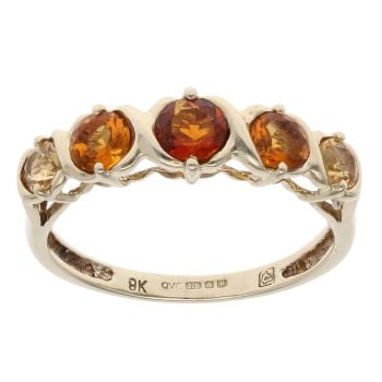 9ct Yellow Gold Citrine Five Stone Ring