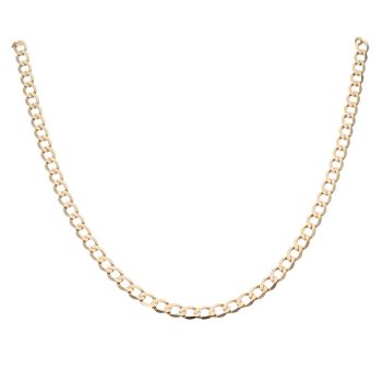 9ct Yellow Gold Curb Chain 18"