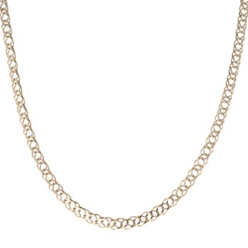 9ct Yellow Gold Double Curb Chain 20"