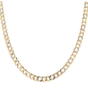 18ct Yellow and White Gold Curb Chain 22"