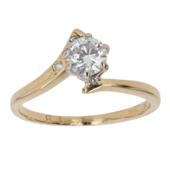 18ct Yellow Gold 0.35ct Brilliant Cut Diamond Solitaire Ring