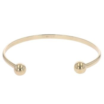9ct Yellow Gold Plain Torque Bangle