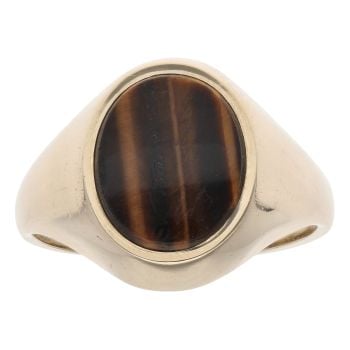 9ct Yellow Gold Tiger's Eye Signet Ring