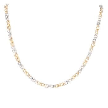 18ct Yellow And White Gold Fancy Chain 26"