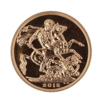 2015 Elizabeth II Fourth Portrait UK Full Sovereign Coin
