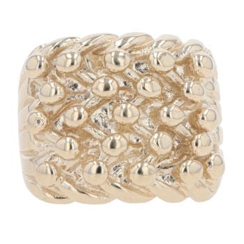 9ct Yellow Gold Five Row Keeper Ring