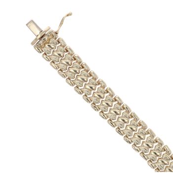 9ct Yellow Gold Fancy Bracelet 7.5"