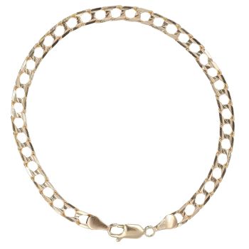 9ct Yellow Gold Square Curb Chain 7.5"
