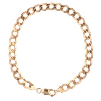 9ct Yellow Gold Curb Bracelet 8.5"
