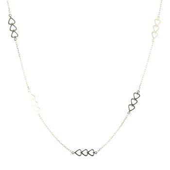 14ct Yellow Gold Heart Fancy Chain 16"