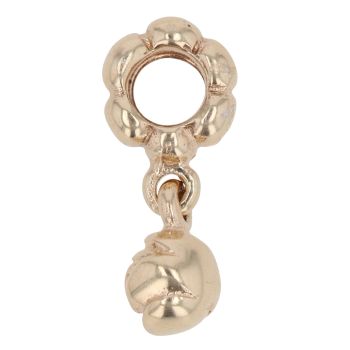 14ct Yellow Gold Pandora Ruby Rose Dangle Charm