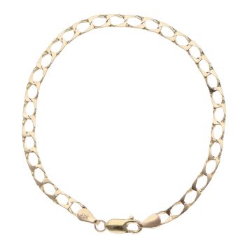 9ct Yellow Gold Curb Bracelet 7.5"