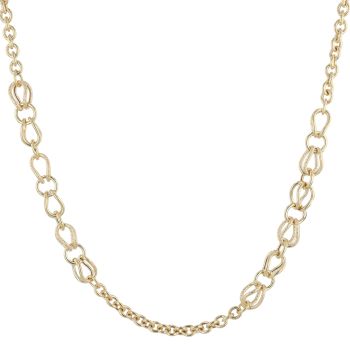 18ct Yellow Gold Patterned Fancy Chain 18"