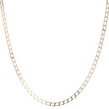 9ct Yellow Gold Square Curb Chain 20"