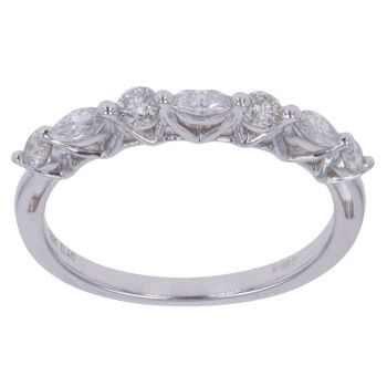 18ct White Gold 0.40ct Brilliant and Marquise Cut Fancy Ring