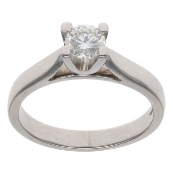 Platinum 0.35ct Brilliant Cut Diamond Solitaire Ring