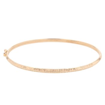 9ct Yellow Gold Patterned Hinged Bangle