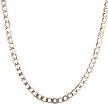 9ct Yellow Gold Curb Chain 18"