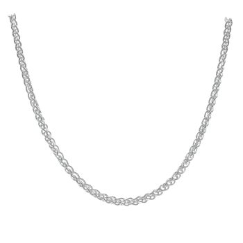 Silver Spiga Chain 18"" By Icesia