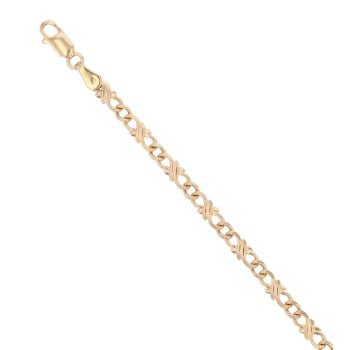 9ct Yellow Gold Fancy Bracelet 7.5"