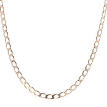 9ct Yellow Gold Curb Chain 22"