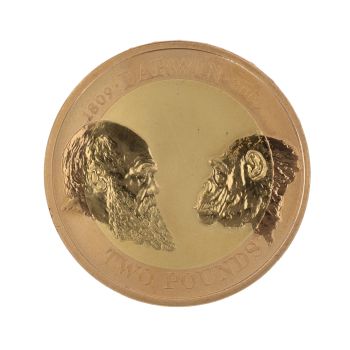 2009 Charles Darwin Two Pound UK Coin Boxed with Info