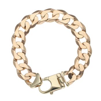 9ct Yellow Gold Curb Bracelet 8"