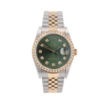 Rolex Custom Datejust Pre Owned Watch Ref 16233