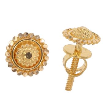 22ct Yellow Gold Floral Stud Earrings