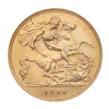 1911 George V Half Sovereign Coin