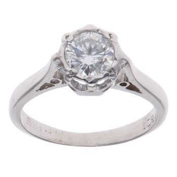 18ct White Gold 0.75ct Brilliant Cut Diamond Solitaire Ring