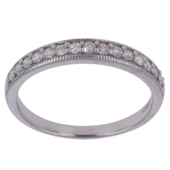 9ct White Gold 0.25ct Brilliant Cut Diamond Half Eternity Ring