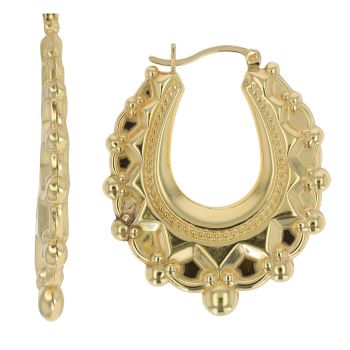 Gold Plated Silver Creole Earrings