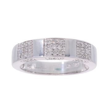 9ct White Gold 0.25ct Diamond Cluster Ring