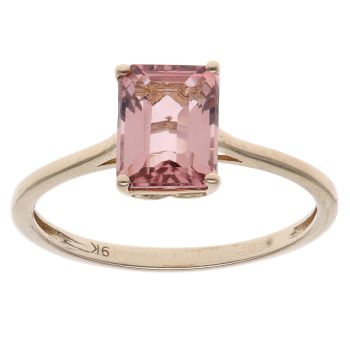 9ct Yellow Gold Tourmaline Single Stone Ring